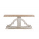 Bracket White Distressed Washed Reclaimed Wood Console Table 